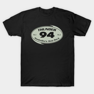 Thunder 94 Nashville Circle Design | 90s Radio Station Design T-Shirt